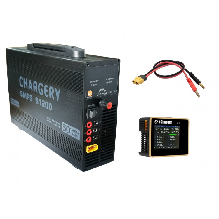 600W/1200W/1500W Power Supply and X6 Balance Charger COMBO